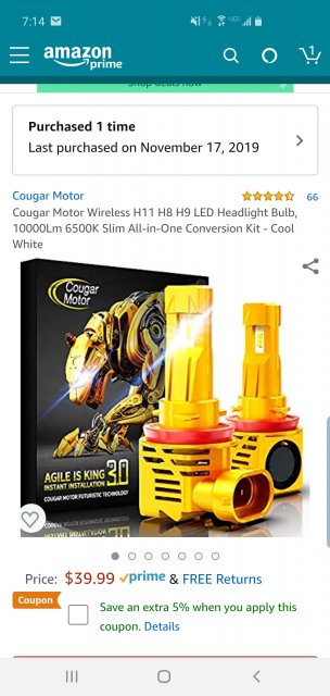 Cougar led deals headlights h4